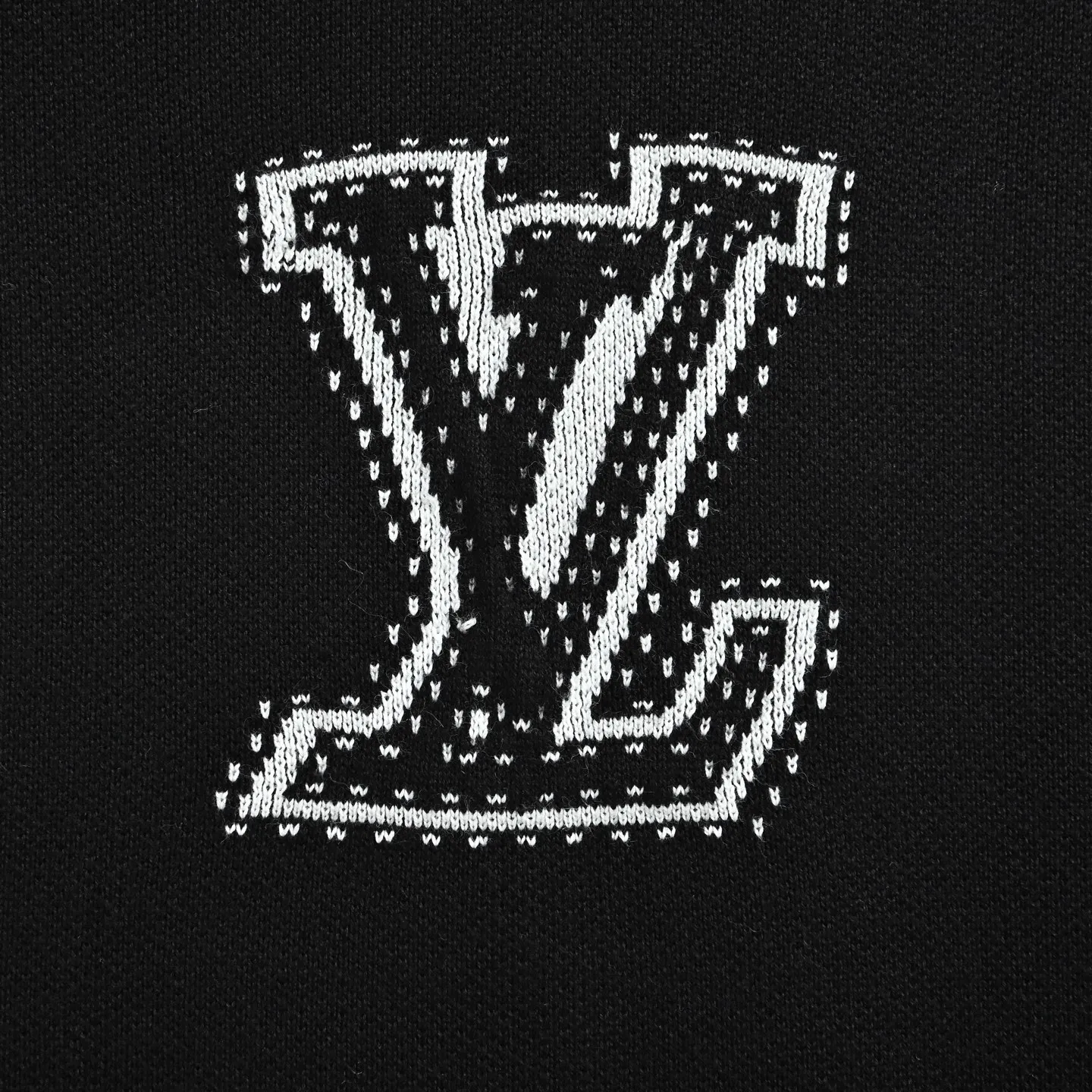 Louis Vuitton/Louis Vuitton intarsia jacquard logo cotton blend hooded jacket